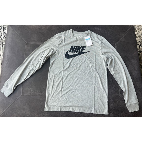 MEDIUM NikeNSW Long Sleeve Tee  C16291-063 Gray - Picture 1 of 4